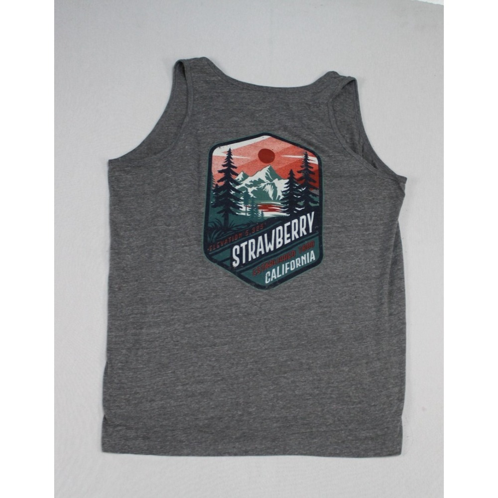 Blue 84 Men Gray Shirt Sleeveless Strawberry California Size XXL